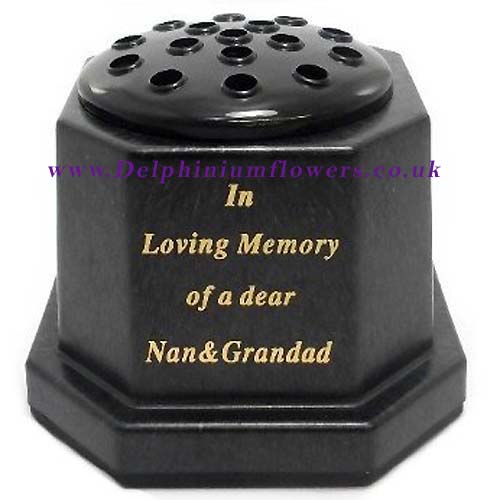 Memorial Grave Vase - Nan & Grandad - Click Image to Close